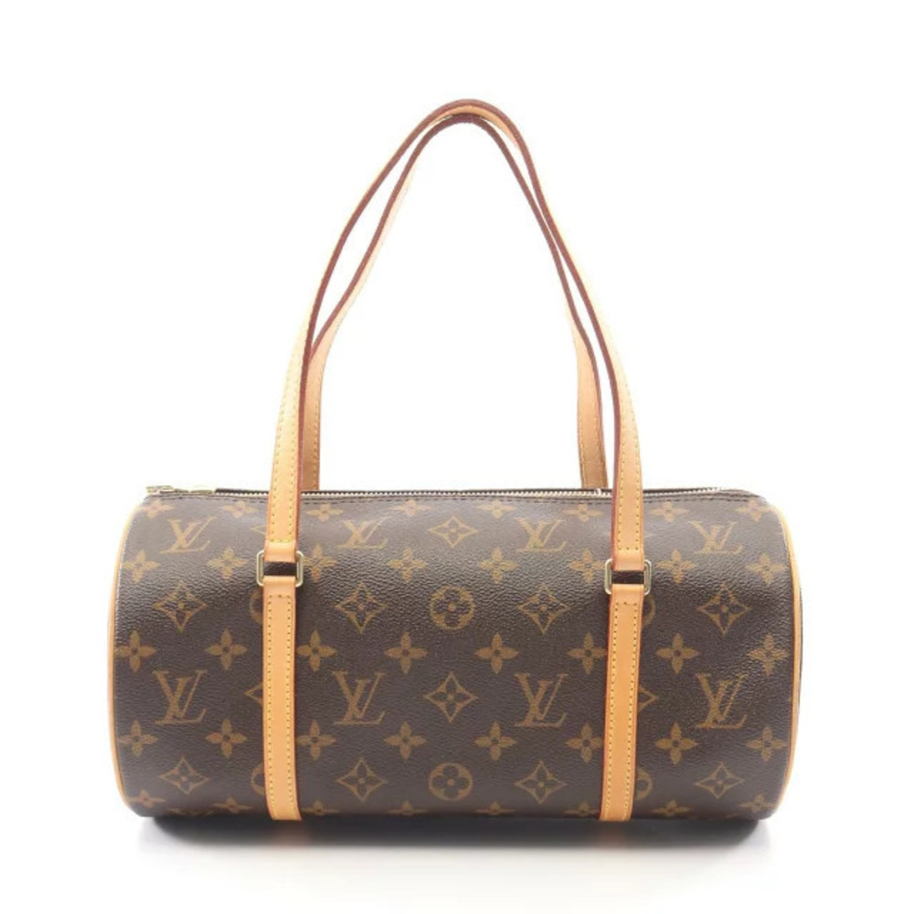 Louis Vuitton Papillon Handbag Canvas Leather Monogram Brown